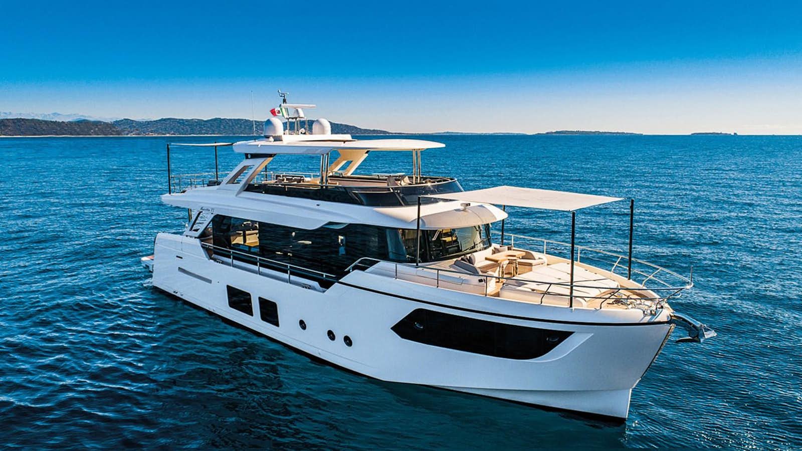 a boat in the water aboard 73 NAVETTA Yacht for Sale