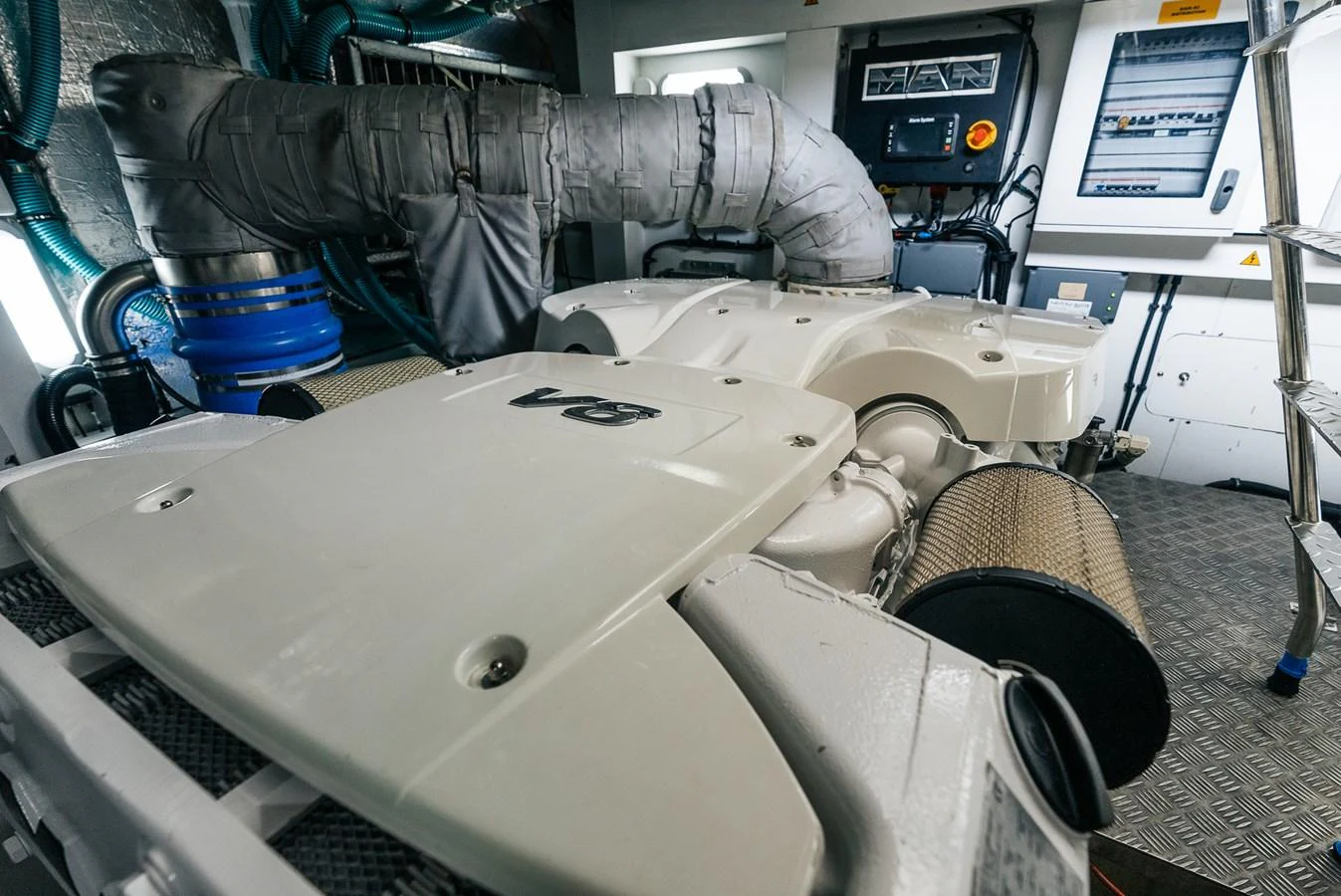 a close-up of a machine aboard GRAVITAS Yacht for Sale