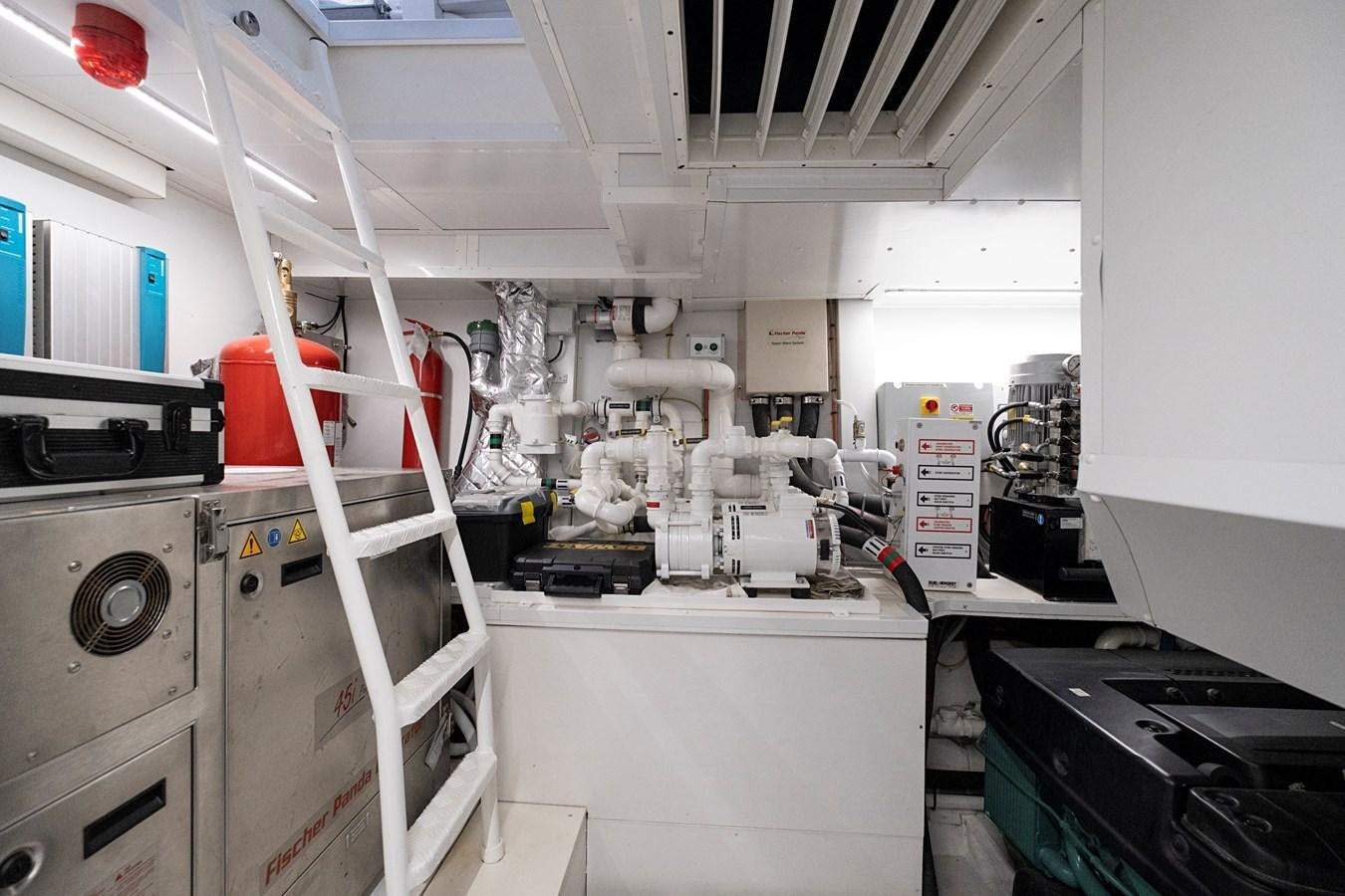 a room with machinery and equipment aboard ALIX Yacht for Sale
