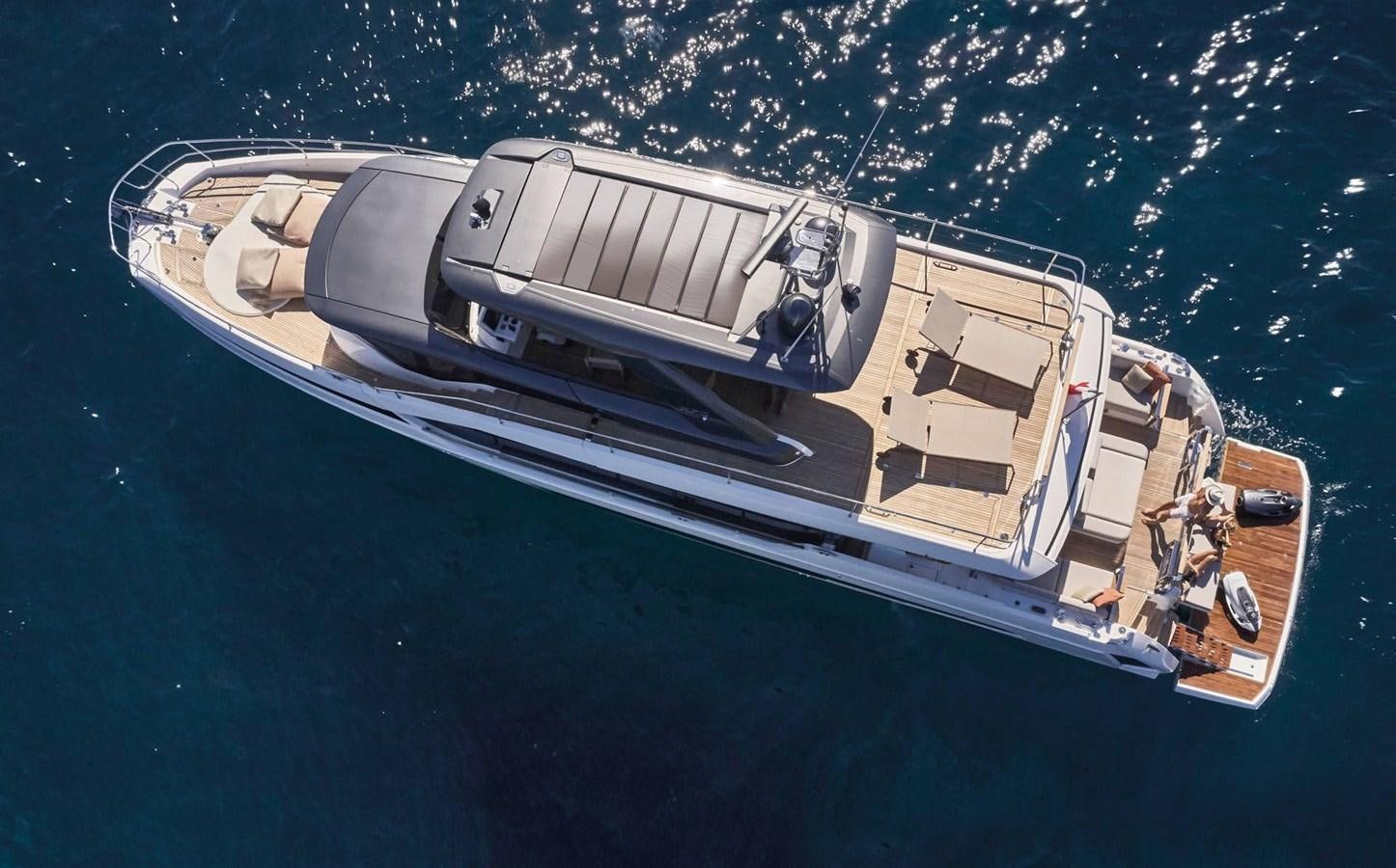 a ship in the water aboard PRESTIGE X70 Yacht for Sale