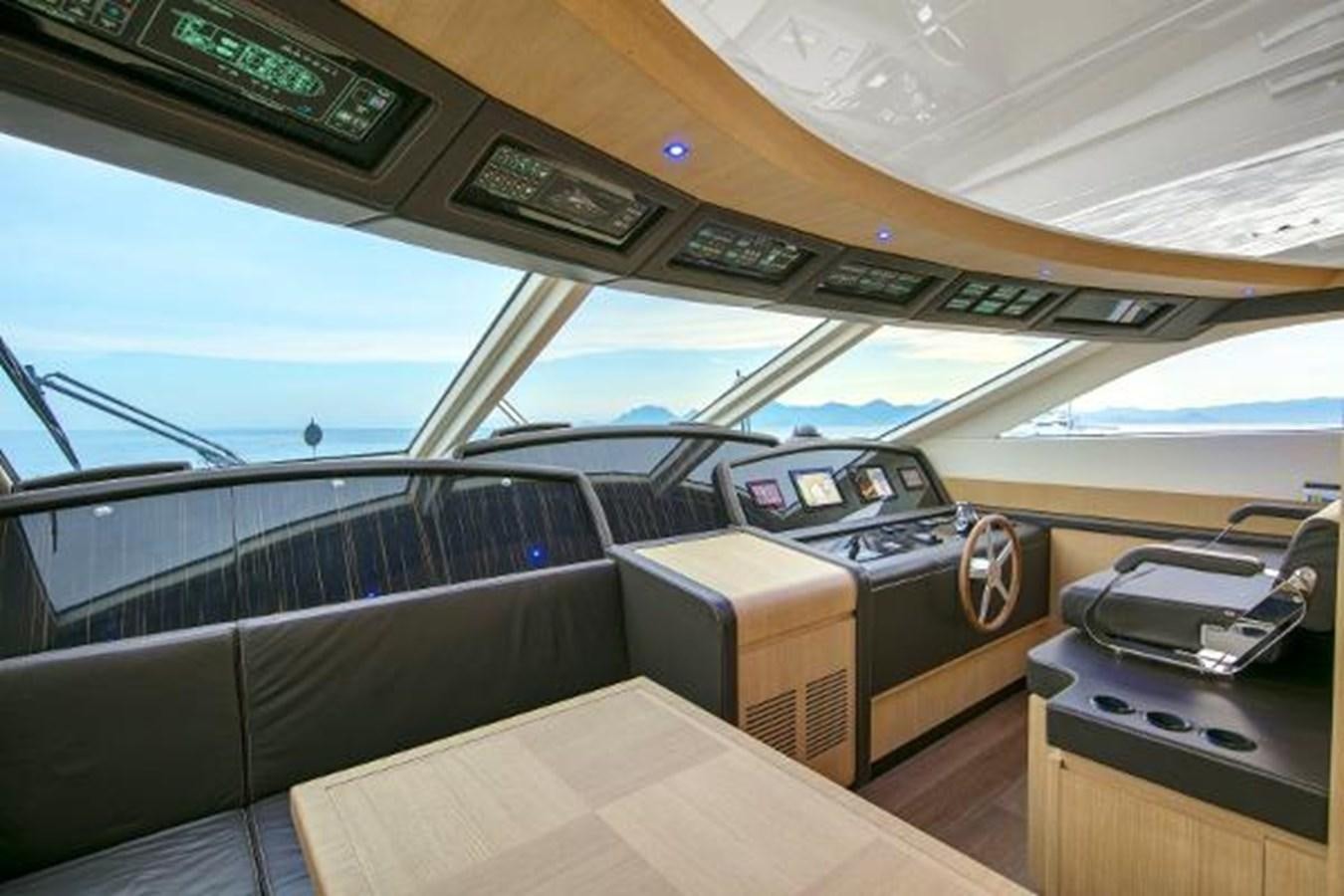 inside of a car aboard URSUS Yacht for Sale