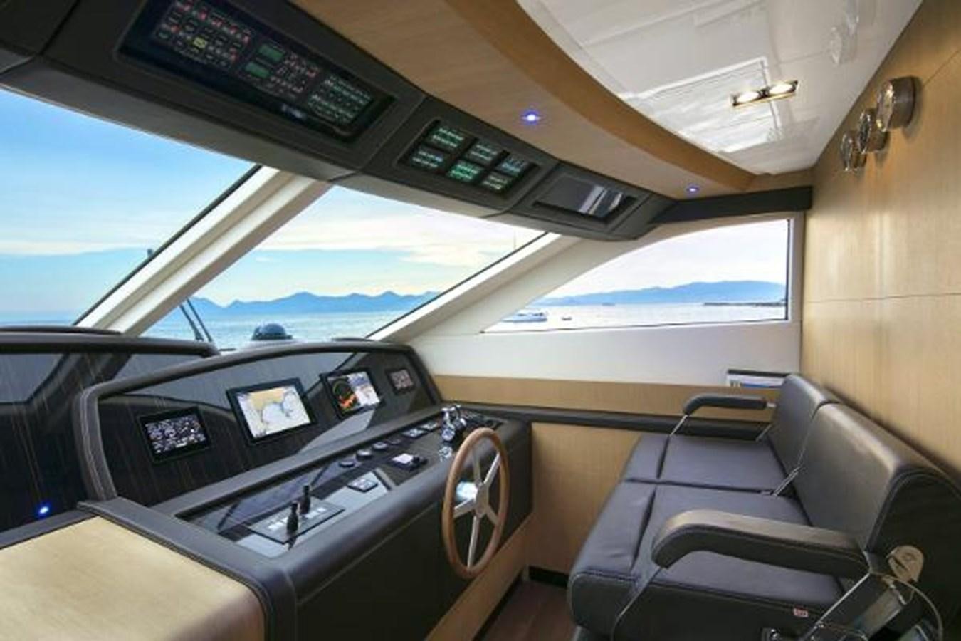 inside of a vehicle aboard URSUS Yacht for Sale