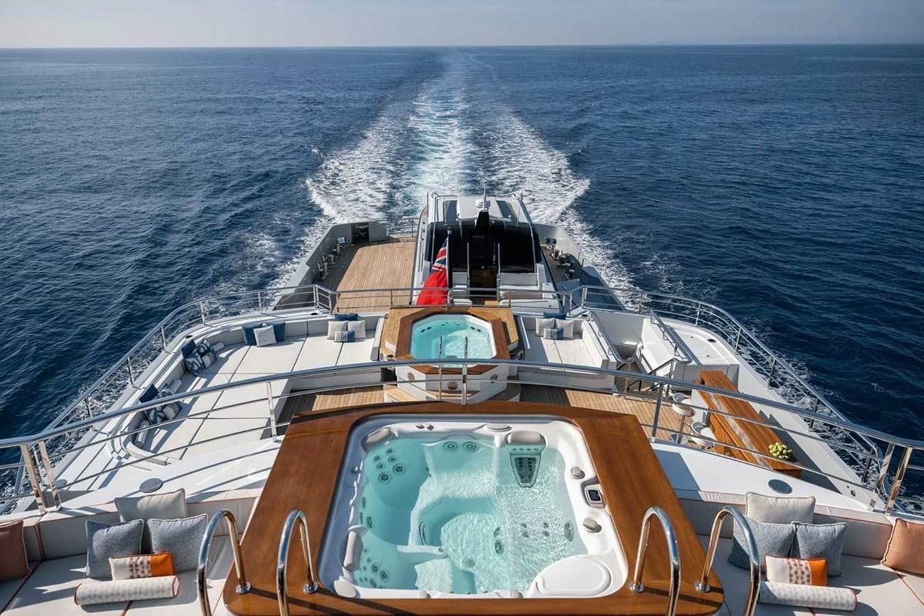 a boat on the water aboard VICTORIOUS Yacht for Sale