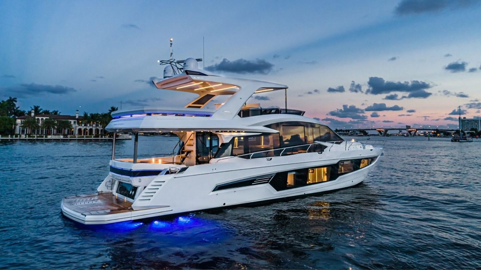 a boat on the water aboard GALEON 680 FLY Yacht for Sale