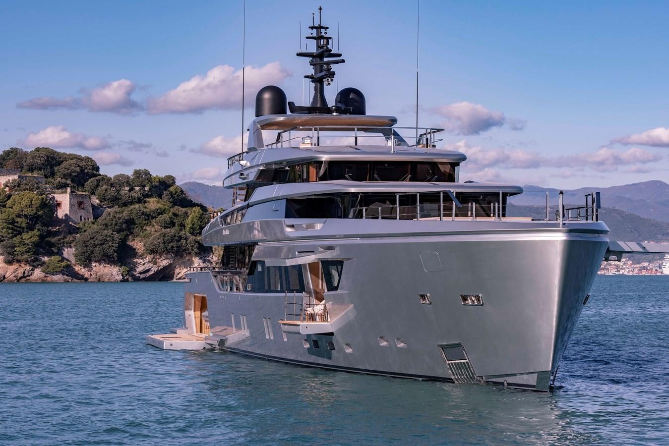 a large ship in the water aboard PAIZA ONE Yacht for Sale