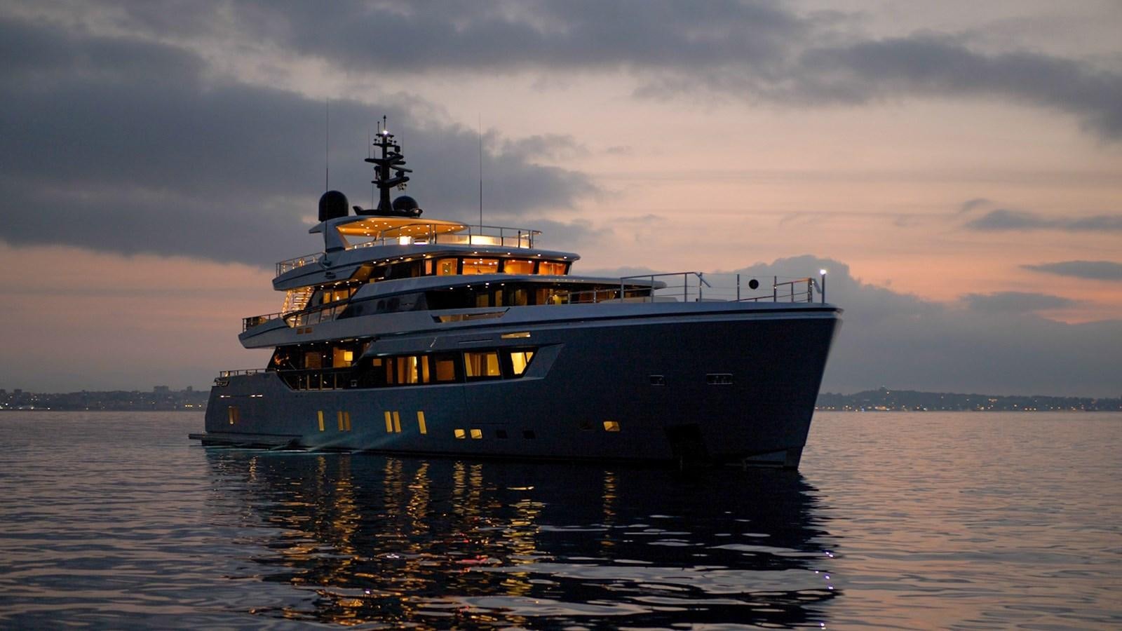 a large ship on the water aboard PAIZA ONE Yacht for Sale