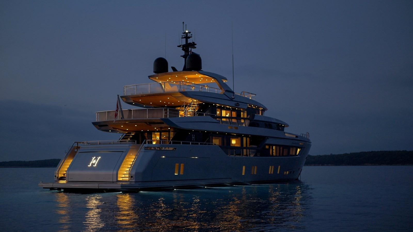 a large ship on the water aboard PAIZA ONE Yacht for Sale