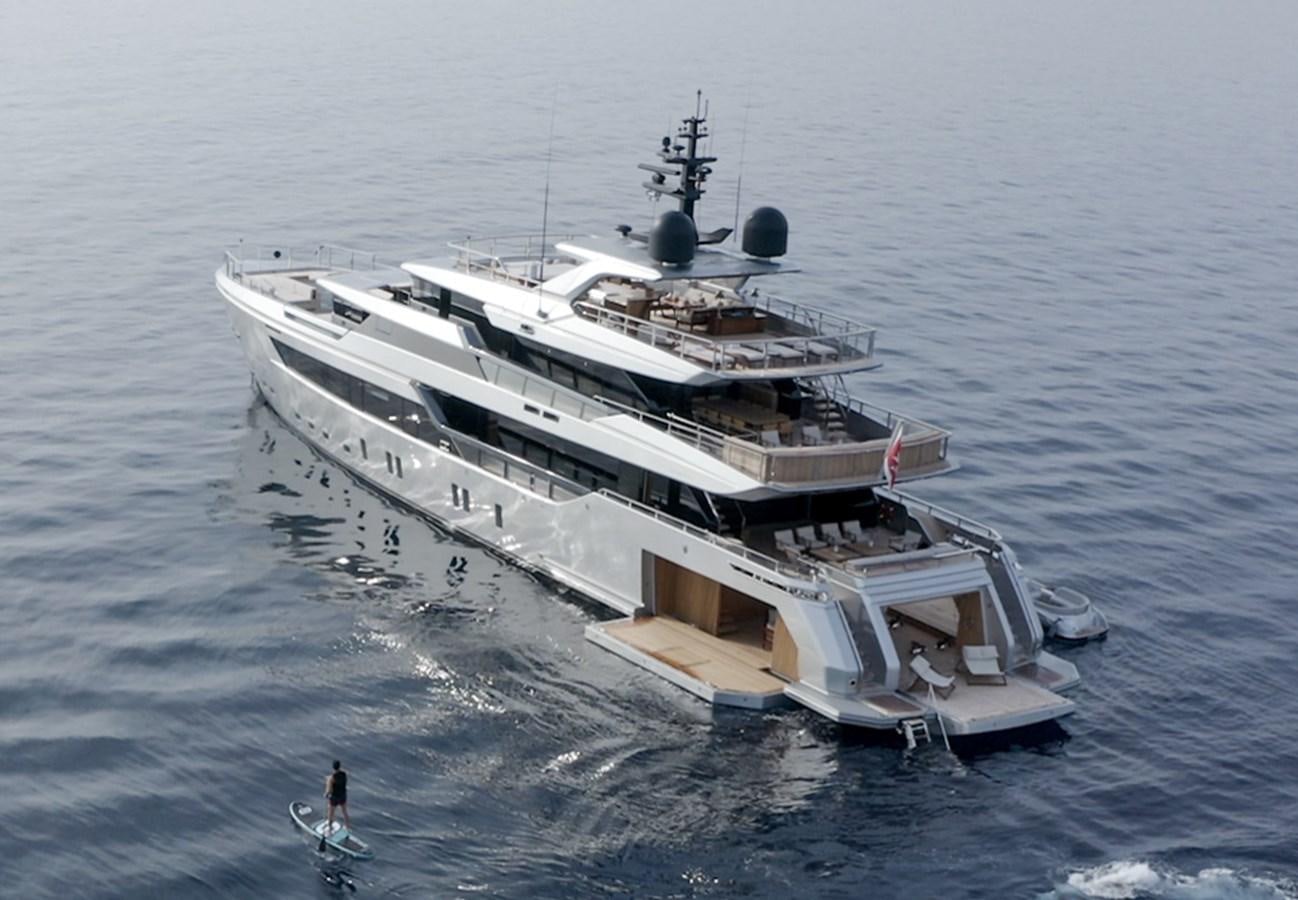 a large ship in the water aboard PAIZA ONE Yacht for Sale