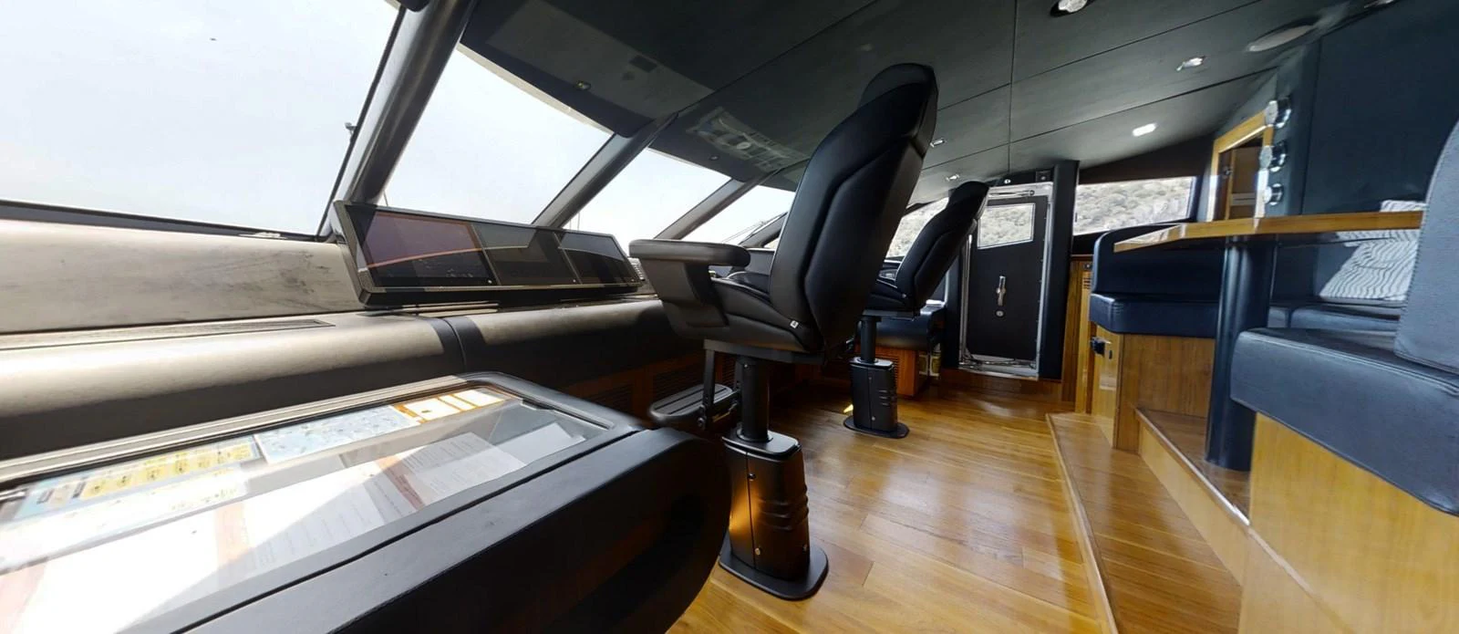 inside of a car aboard ALADDIN Yacht for Sale