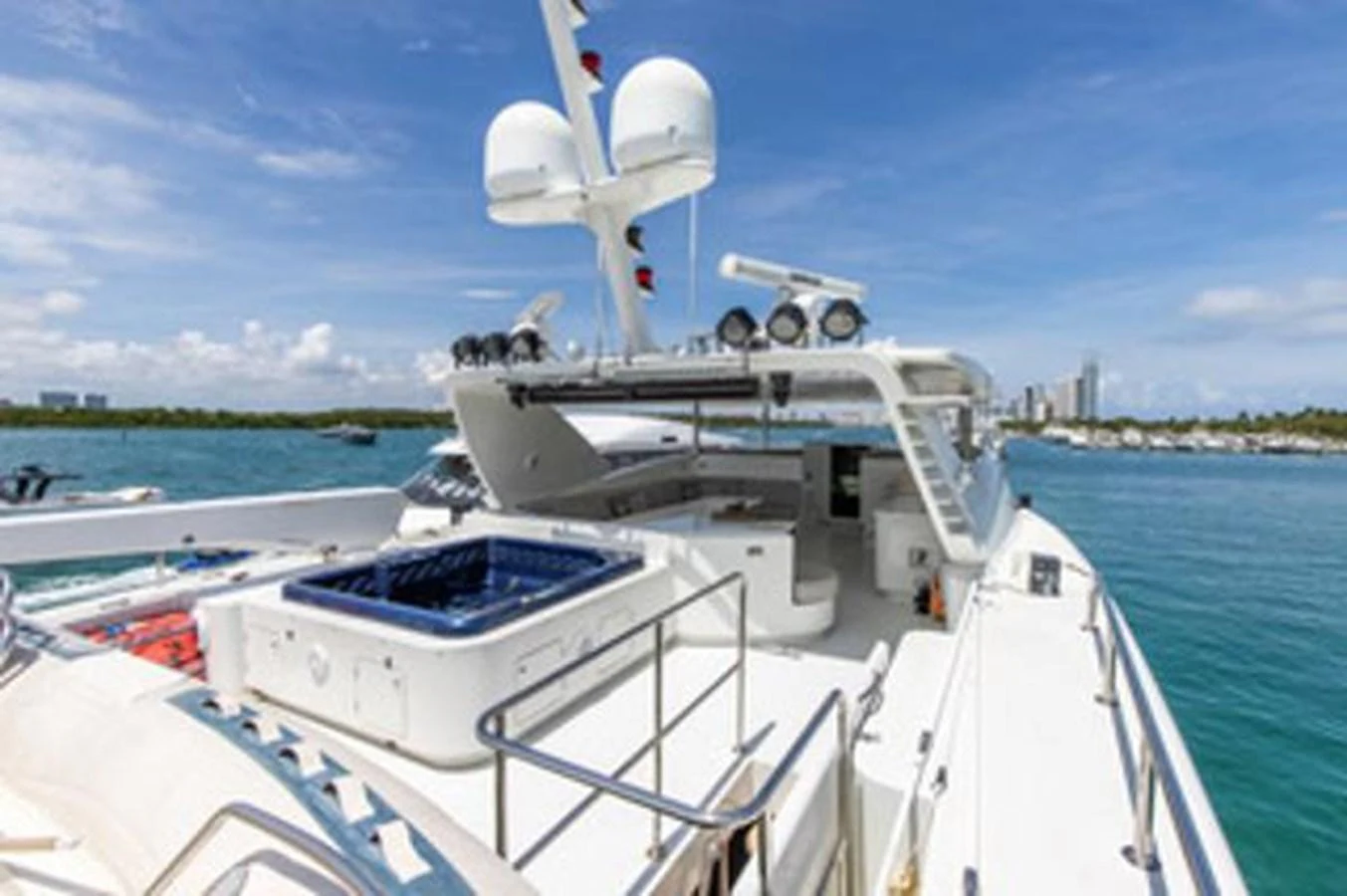 a boat with a satellite dish on it aboard 2000 116 BAGLIETTO Yacht for Sale