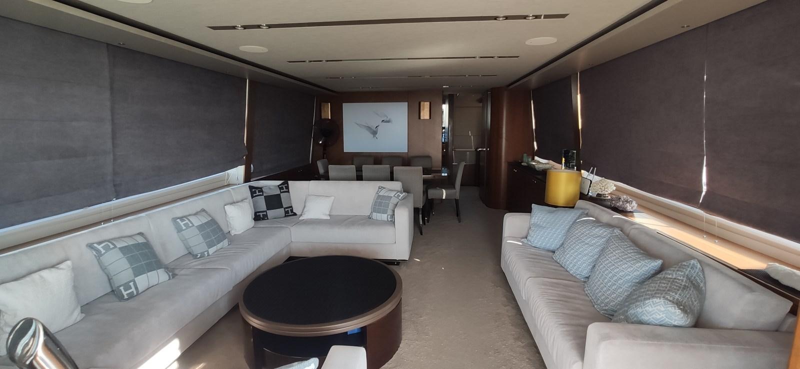 a room with a bed and a table aboard ANOTHER TOY Yacht for Sale
