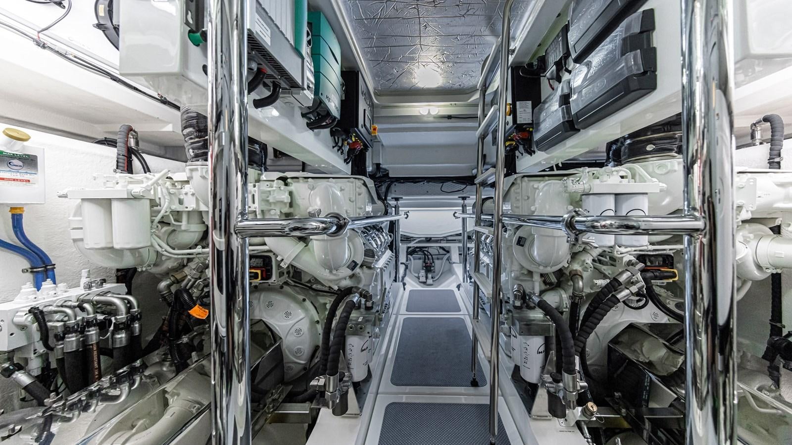 a large room with machinery aboard 645 SUV Yacht for Sale