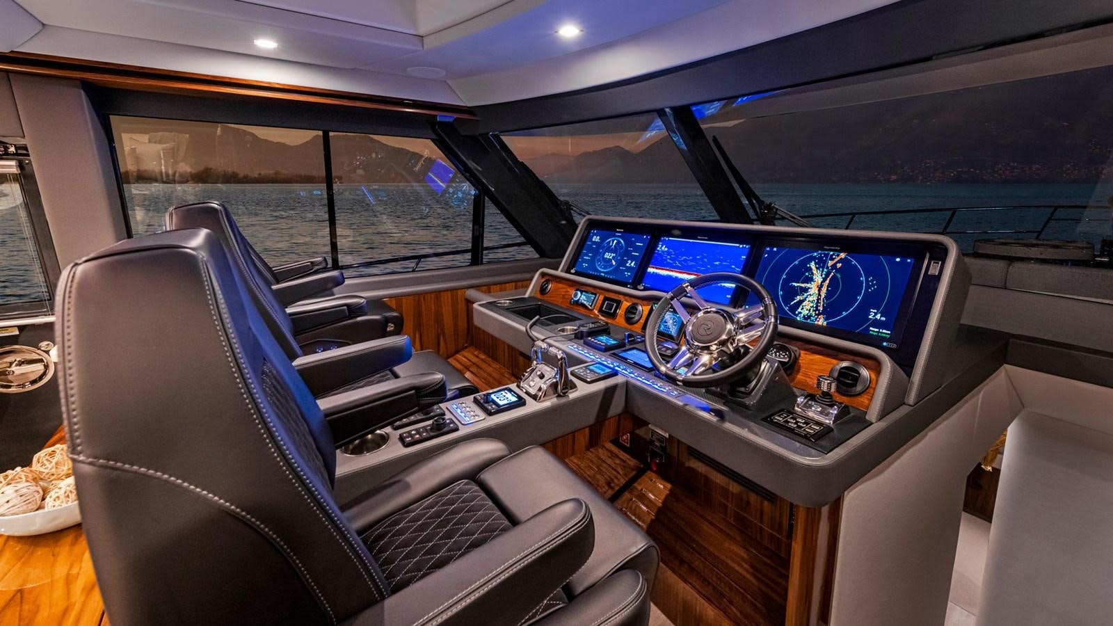inside of a car aboard 645 SUV Yacht for Sale