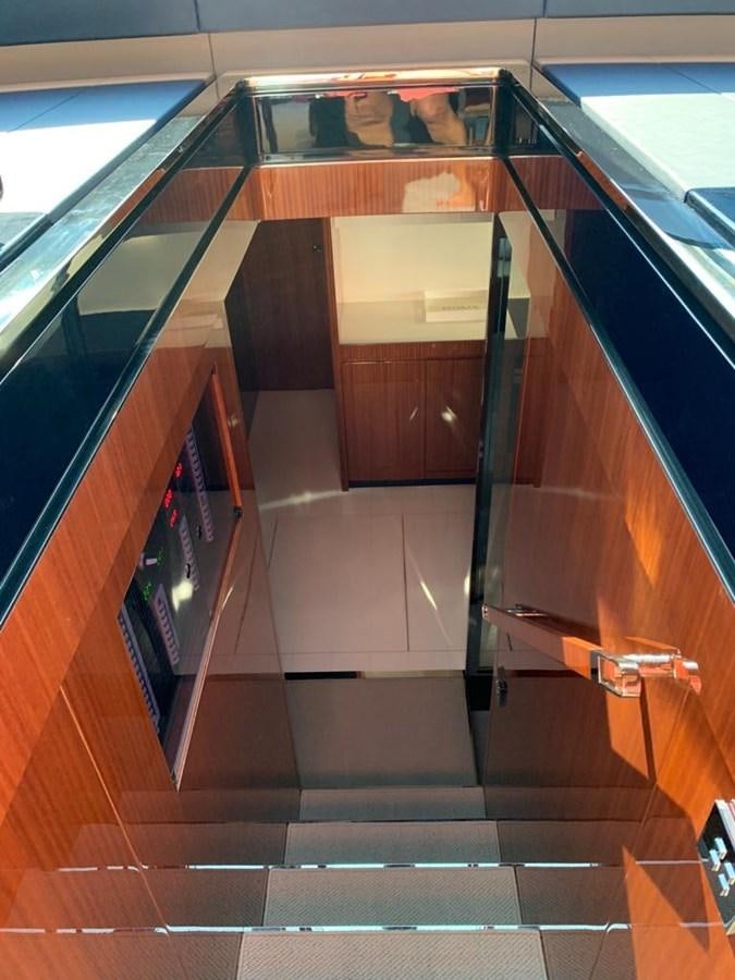a person inside a train aboard 2020 RIVA 66 RIBELLE Yacht for Sale