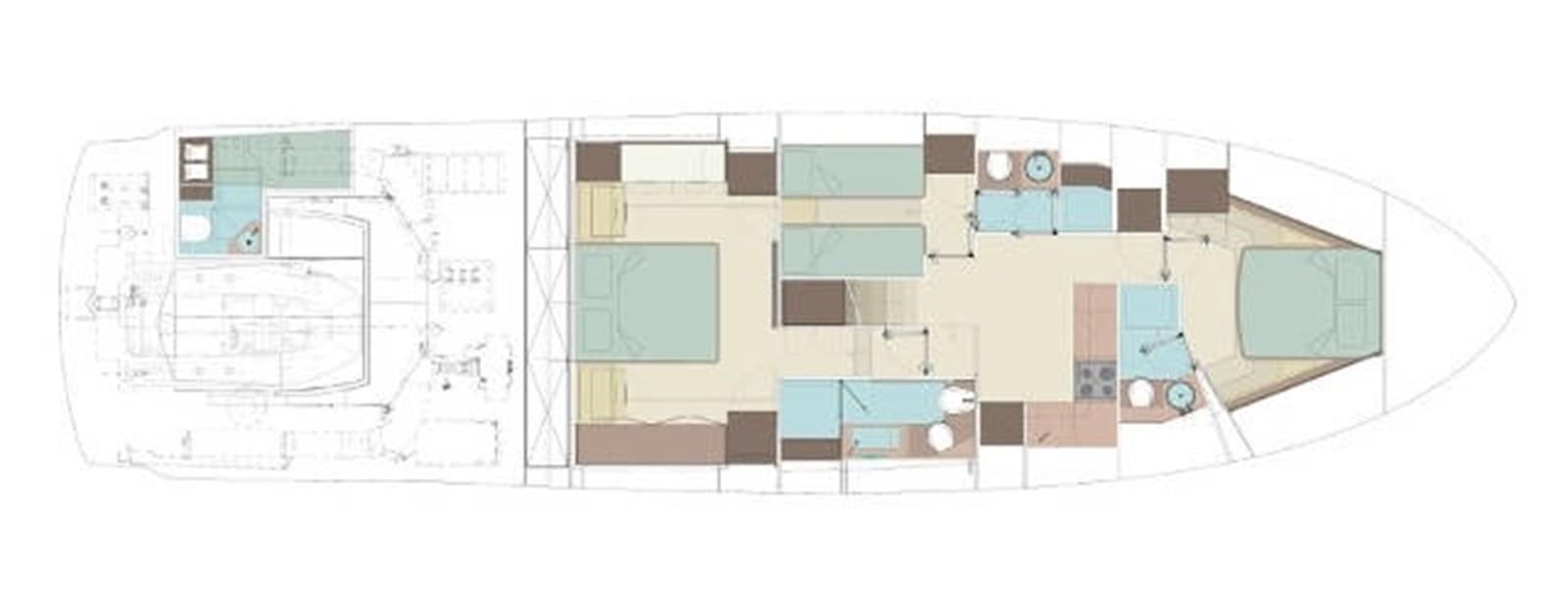 a drawing of a building aboard 2020 RIVA 66 RIBELLE Yacht for Sale