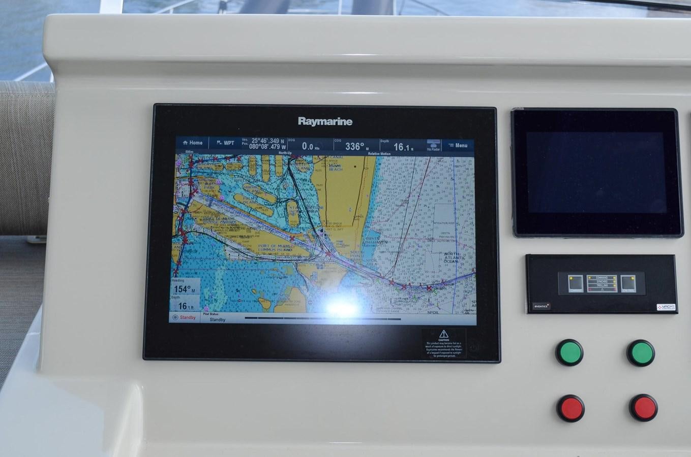 a screen on a device aboard CERULEAN Yacht for Sale
