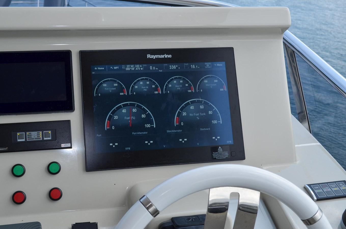 a dashboard of a car aboard CERULEAN Yacht for Sale