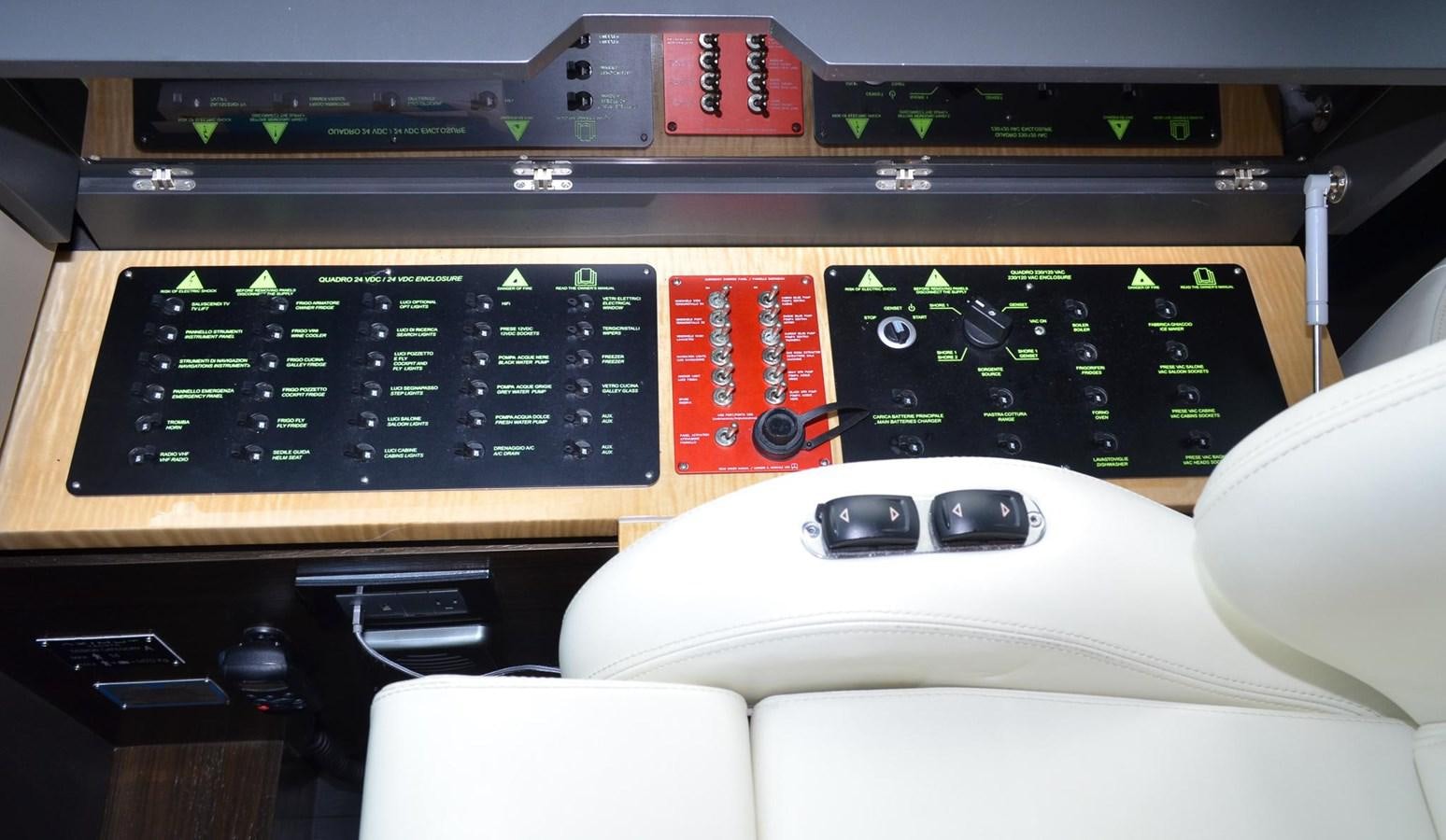 a control panel with a keyboard aboard CERULEAN Yacht for Sale