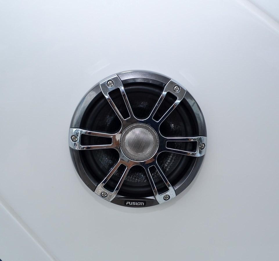 a black and silver car wheel aboard CERULEAN Yacht for Sale