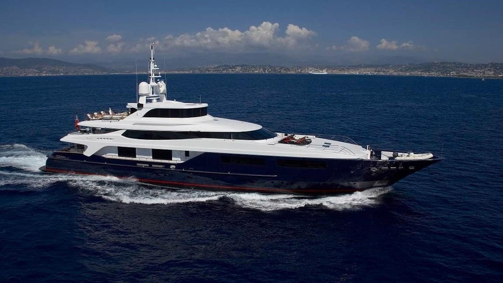a boat on the water aboard BURKUT Yacht for Sale