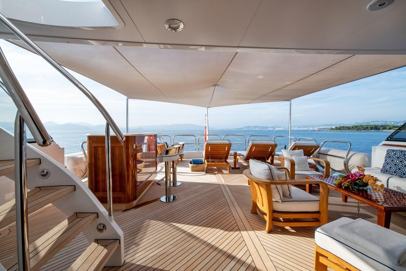 inside of a boat aboard WHITE STAR Yacht for Sale