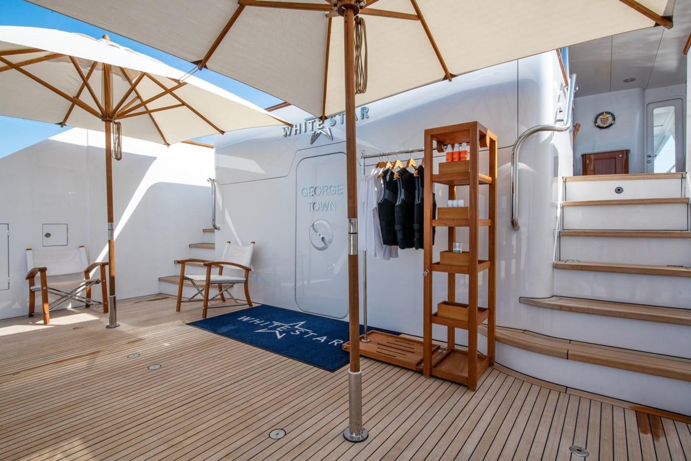 a tent with a slide aboard WHITE STAR Yacht for Sale