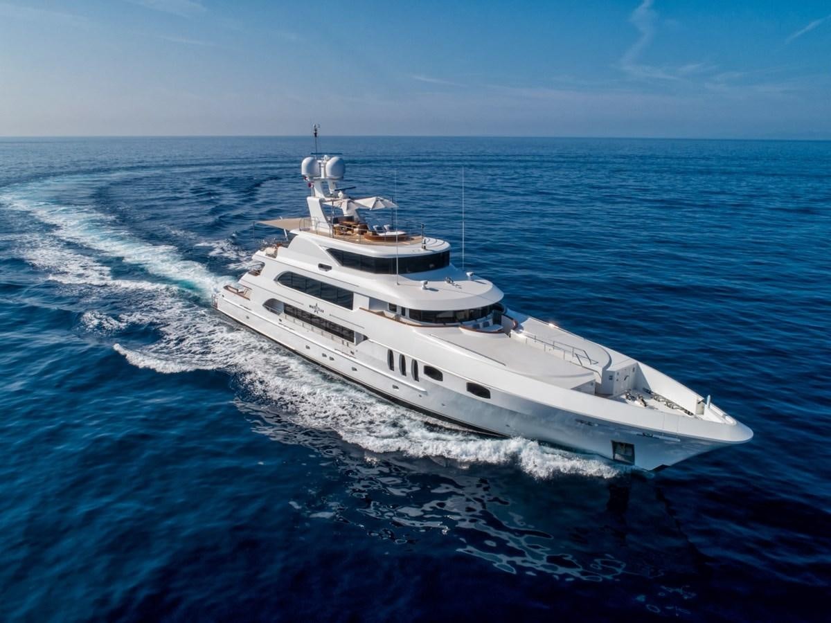 a large white boat in the water aboard WHITE STAR Yacht for Sale