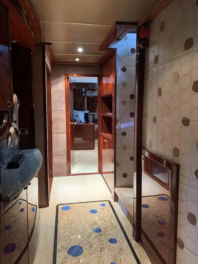 a bathroom with a large shower aboard 117 BILGIN YACHTS 2007 Yacht for Sale