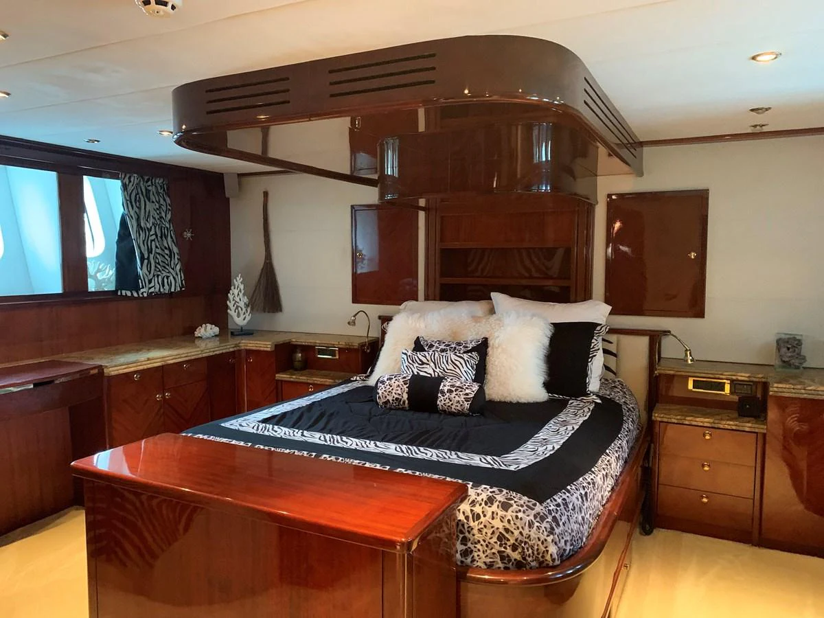 a bed in a room aboard 117 BILGIN YACHTS 2007 Yacht for Sale