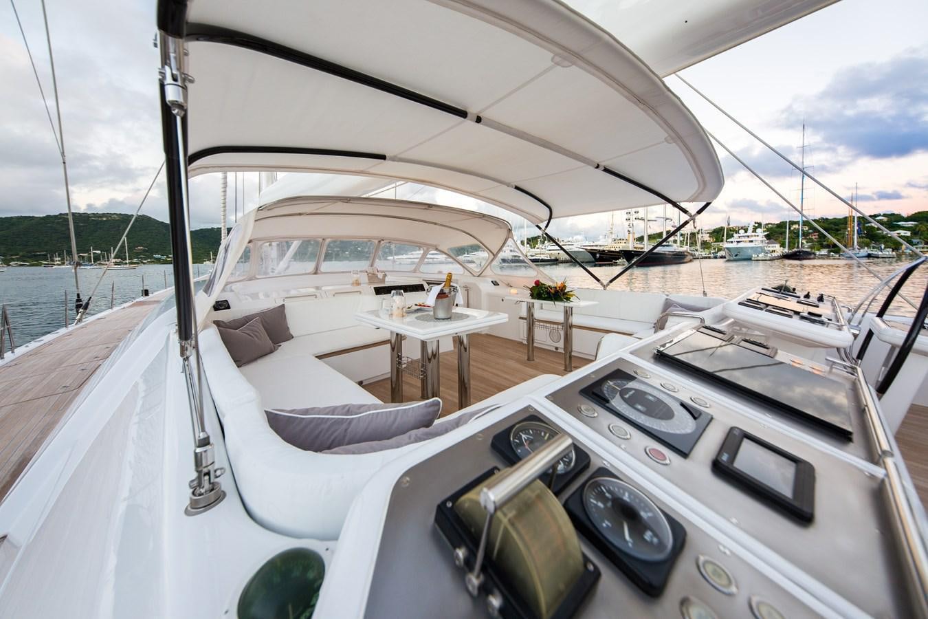 the inside of a boat aboard SPIIP Yacht for Sale