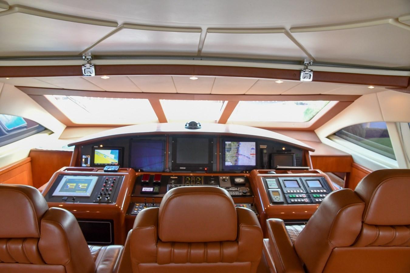 inside of a vehicle with many screens aboard EYE PLAY Yacht for Sale