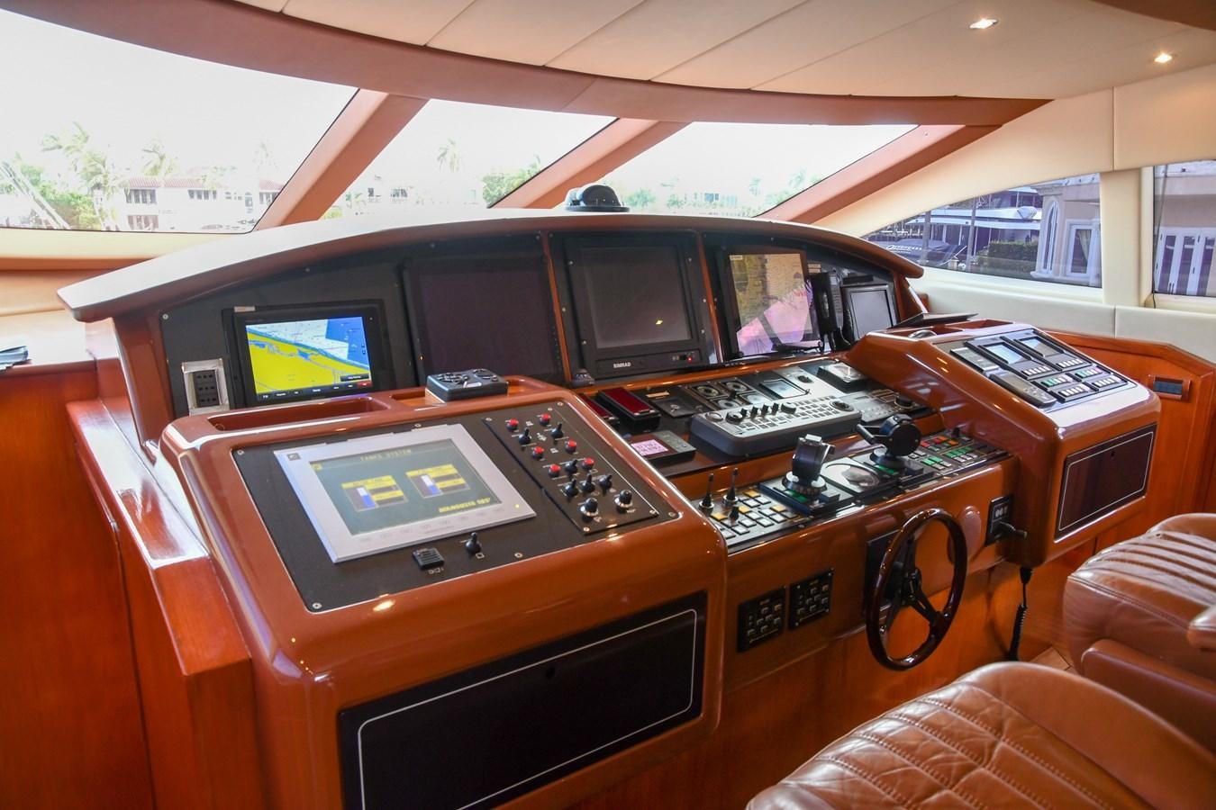 a room with computers and monitors aboard EYE PLAY Yacht for Sale