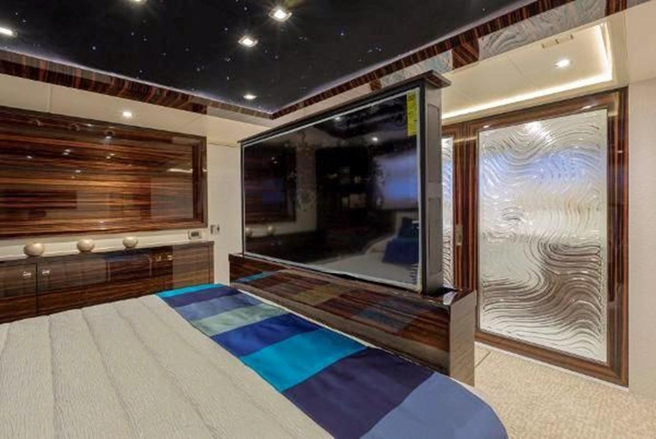 a room with a large mirror aboard HAMPTON EURO 830 Yacht for Sale