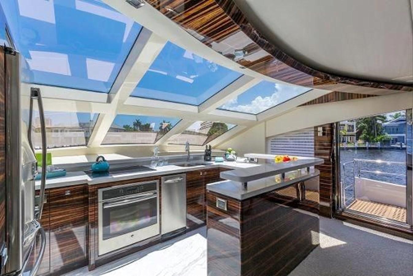 a room with a table and a window aboard HAMPTON EURO 830 Yacht for Sale