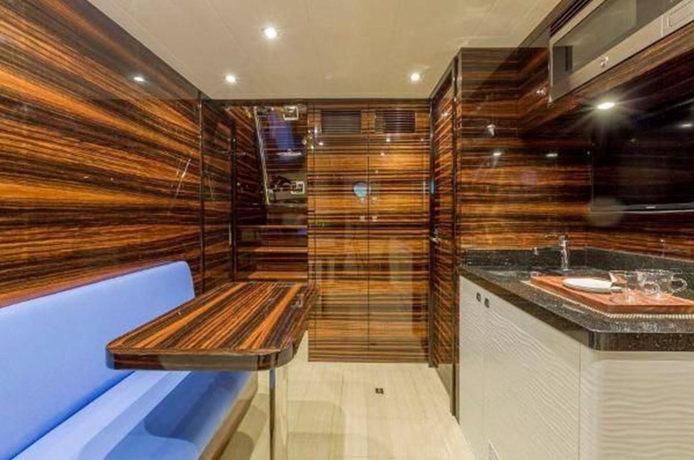 a room with a large glass wall aboard HAMPTON EURO 830 Yacht for Sale