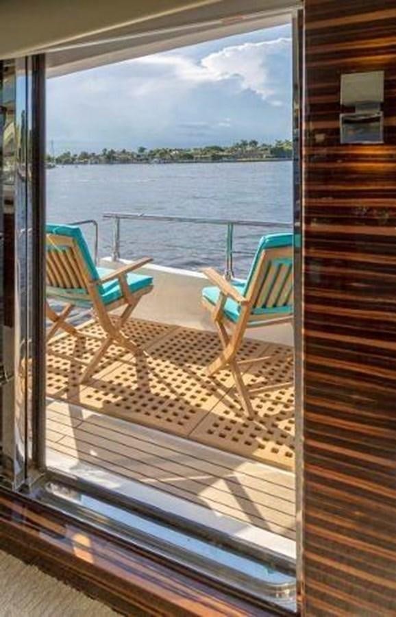 a view of a boat from a window of a boat aboard HAMPTON EURO 830 Yacht for Sale