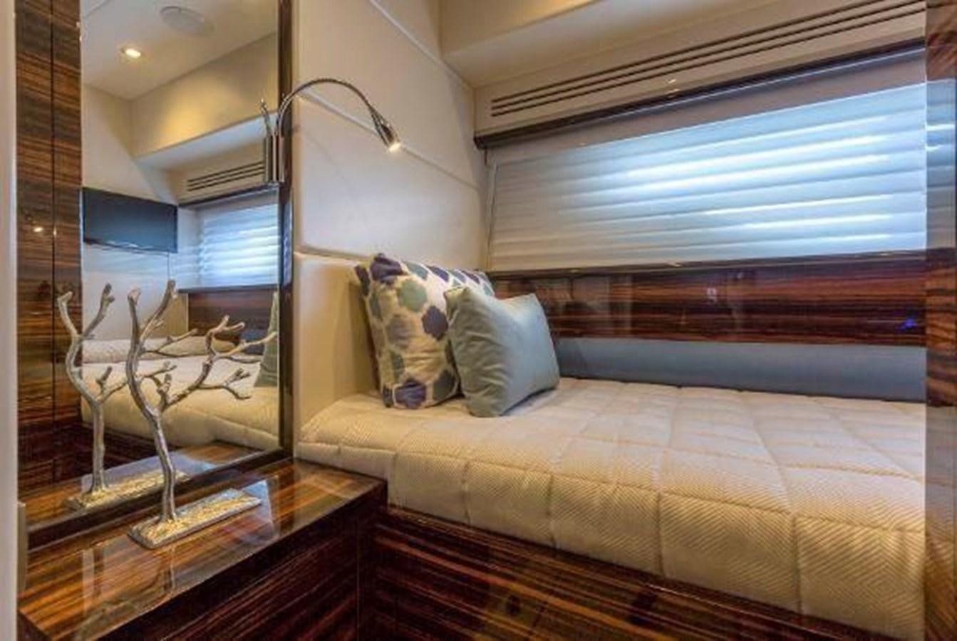 a living room with a couch and a coffee table aboard HAMPTON EURO 830 Yacht for Sale