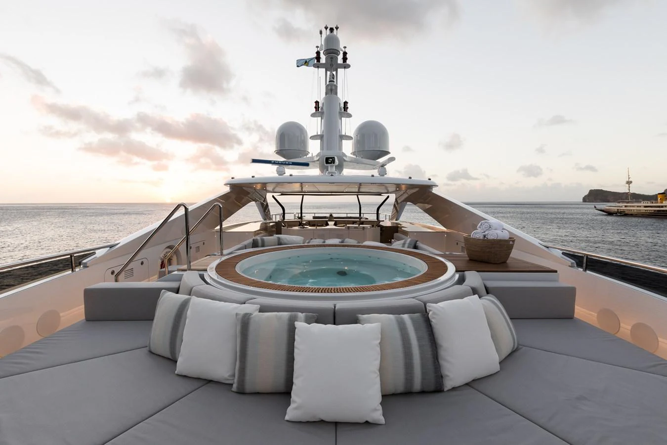 a boat on the water aboard LAURENTIA Yacht for Charter