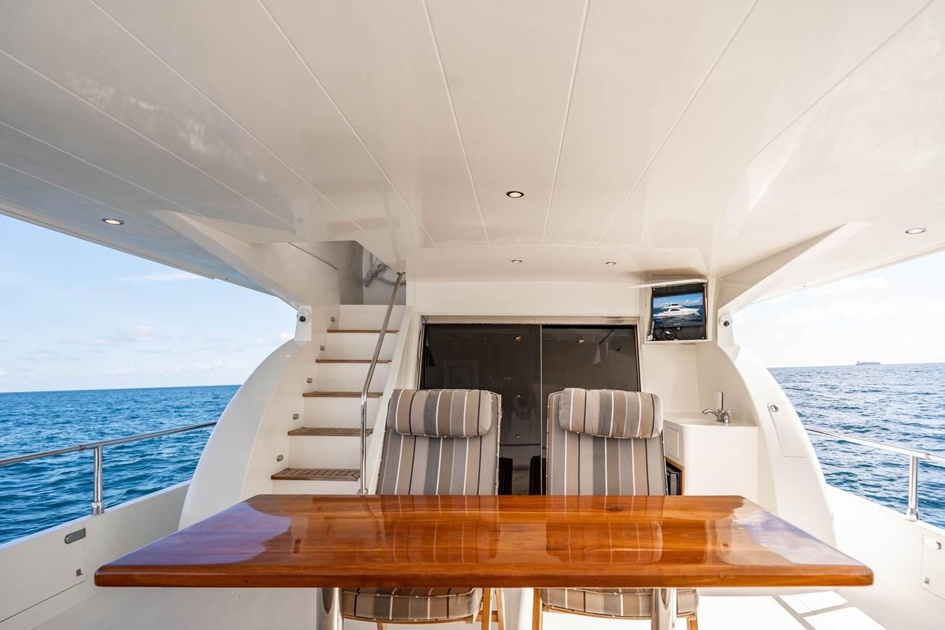 a table on a boat aboard Miss Penny Yacht for Sale