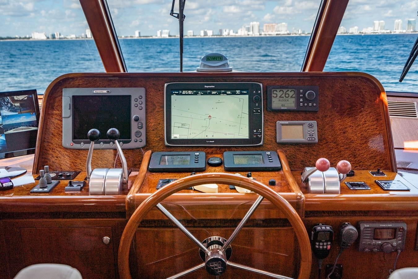 a control panel on a boat aboard Miss Penny Yacht for Sale