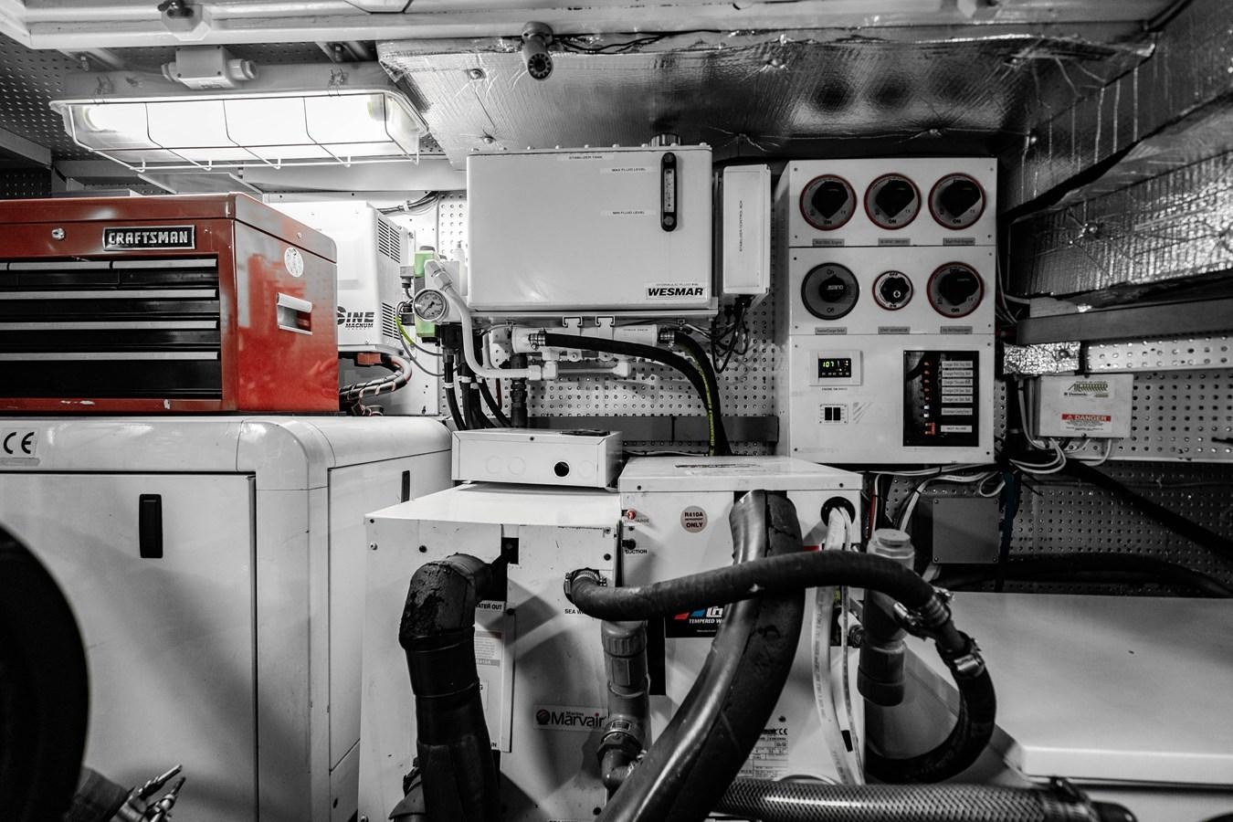 a close-up of a machine aboard Miss Penny Yacht for Sale