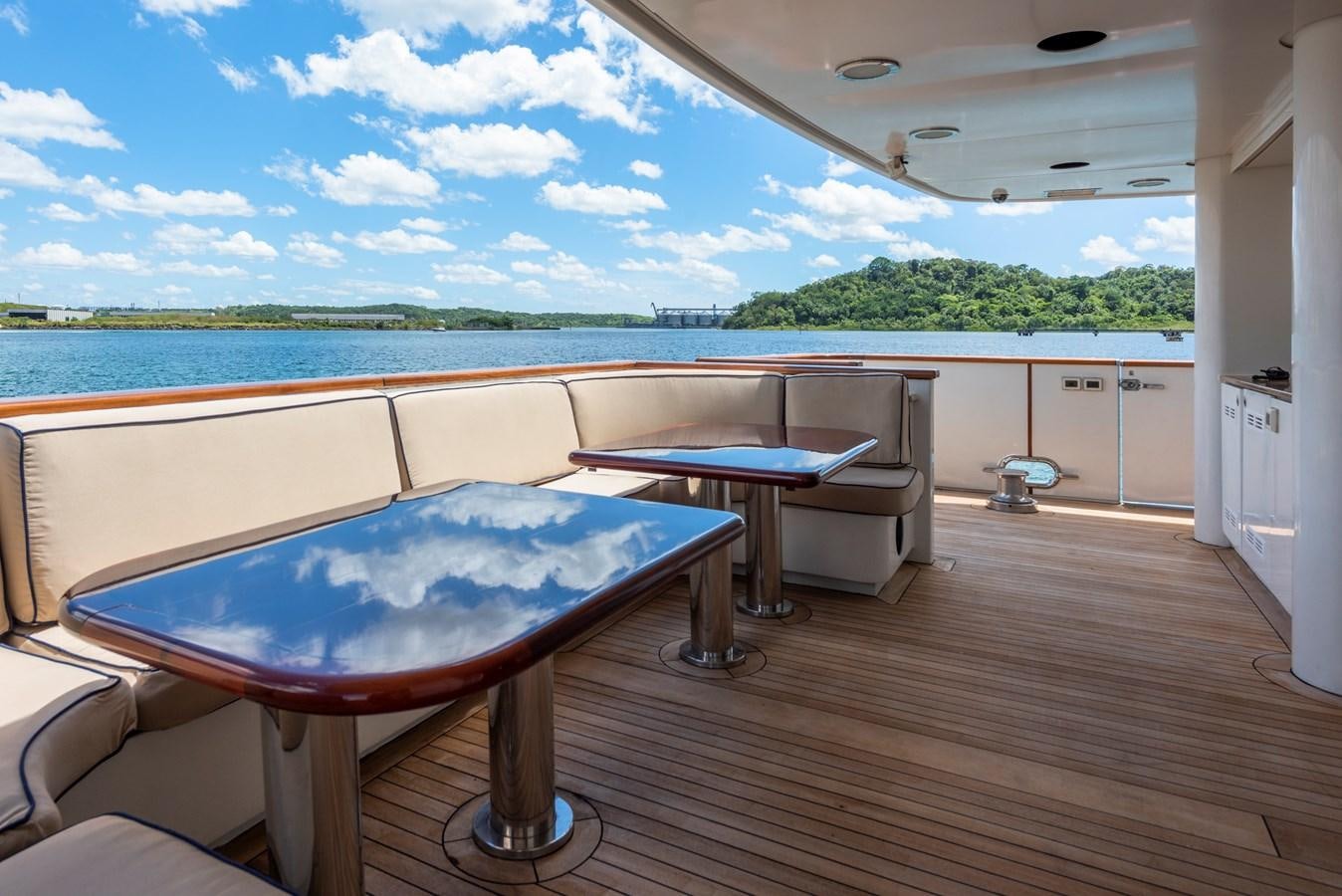 a pool table on a deck aboard BIG ARON Yacht for Sale