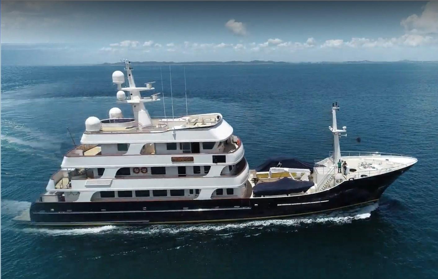 a boat in the water aboard BIG ARON Yacht for Sale