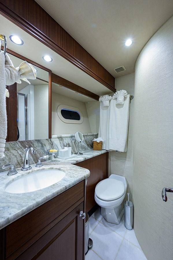 a bathroom with a sink and a toilet aboard ROBINSON CRUSOE Yacht for Sale