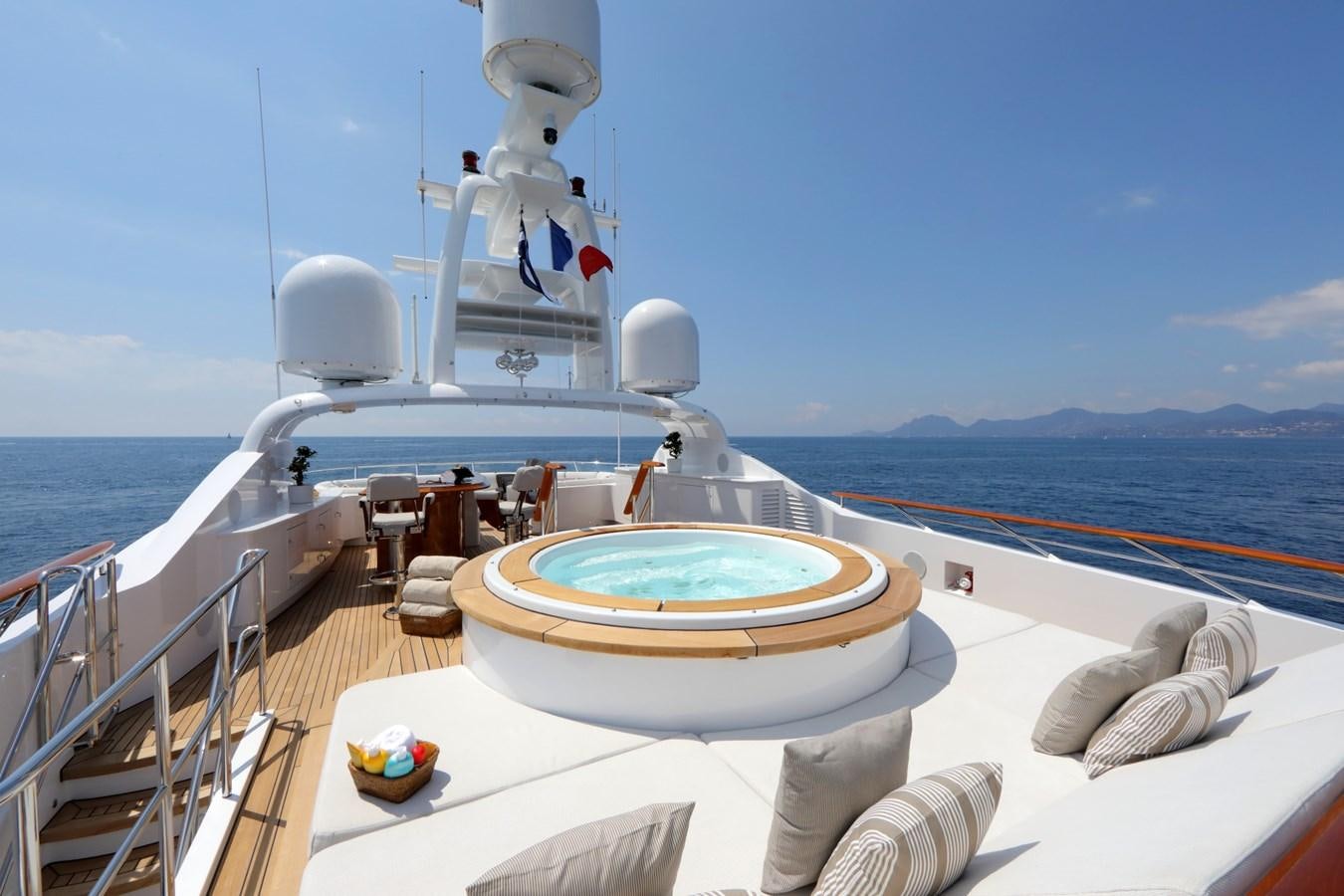 a boat on the water aboard AWATEA Yacht for Sale