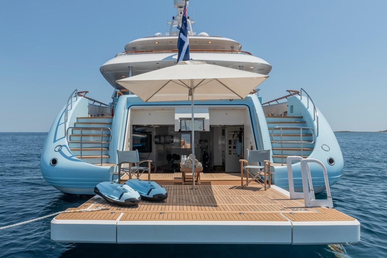 a boat on the water aboard AWATEA Yacht for Sale