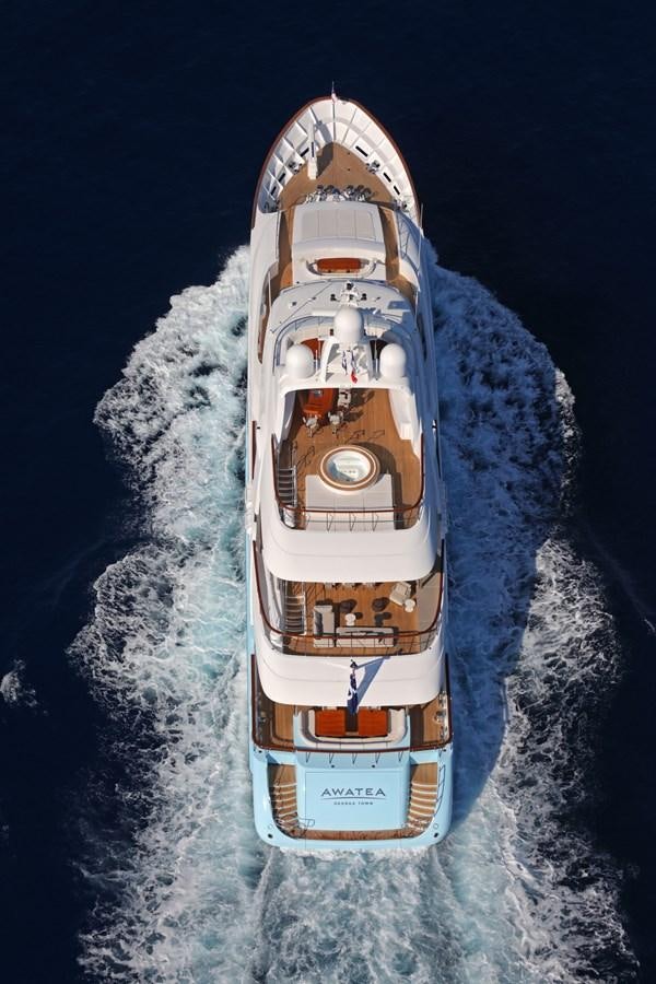 a space ship in outer space aboard AWATEA Yacht for Sale