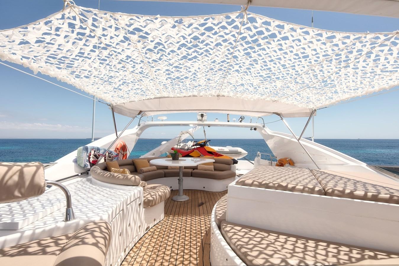 a couple of beds on a boat aboard NEPHENTA Yacht for Sale
