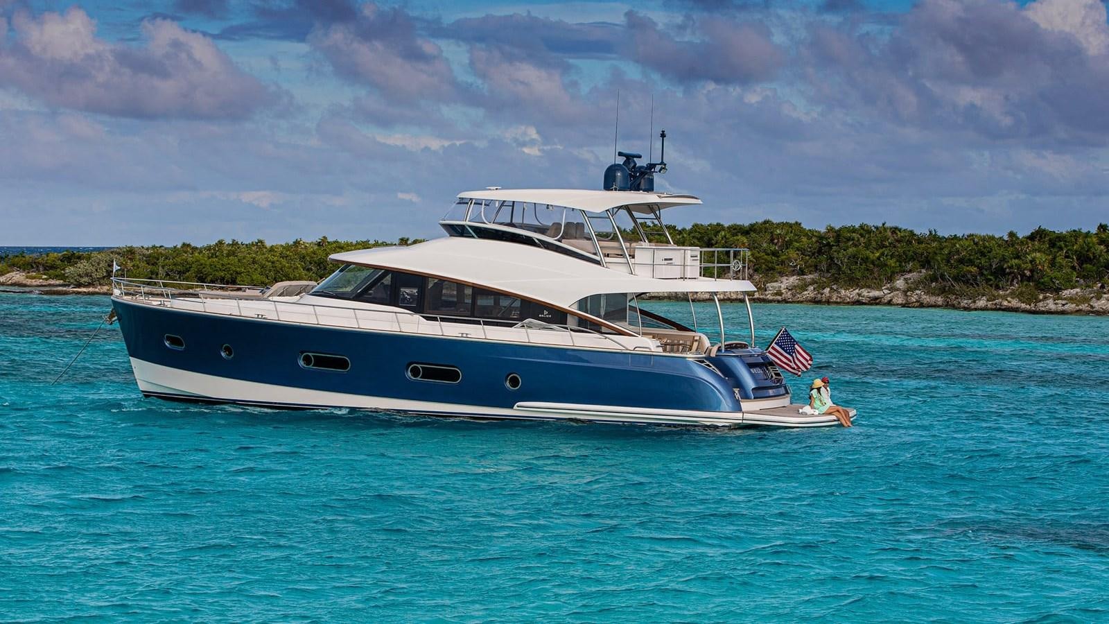 a boat in the water aboard BELIZE 66 DAYBRIDGE Yacht for Sale