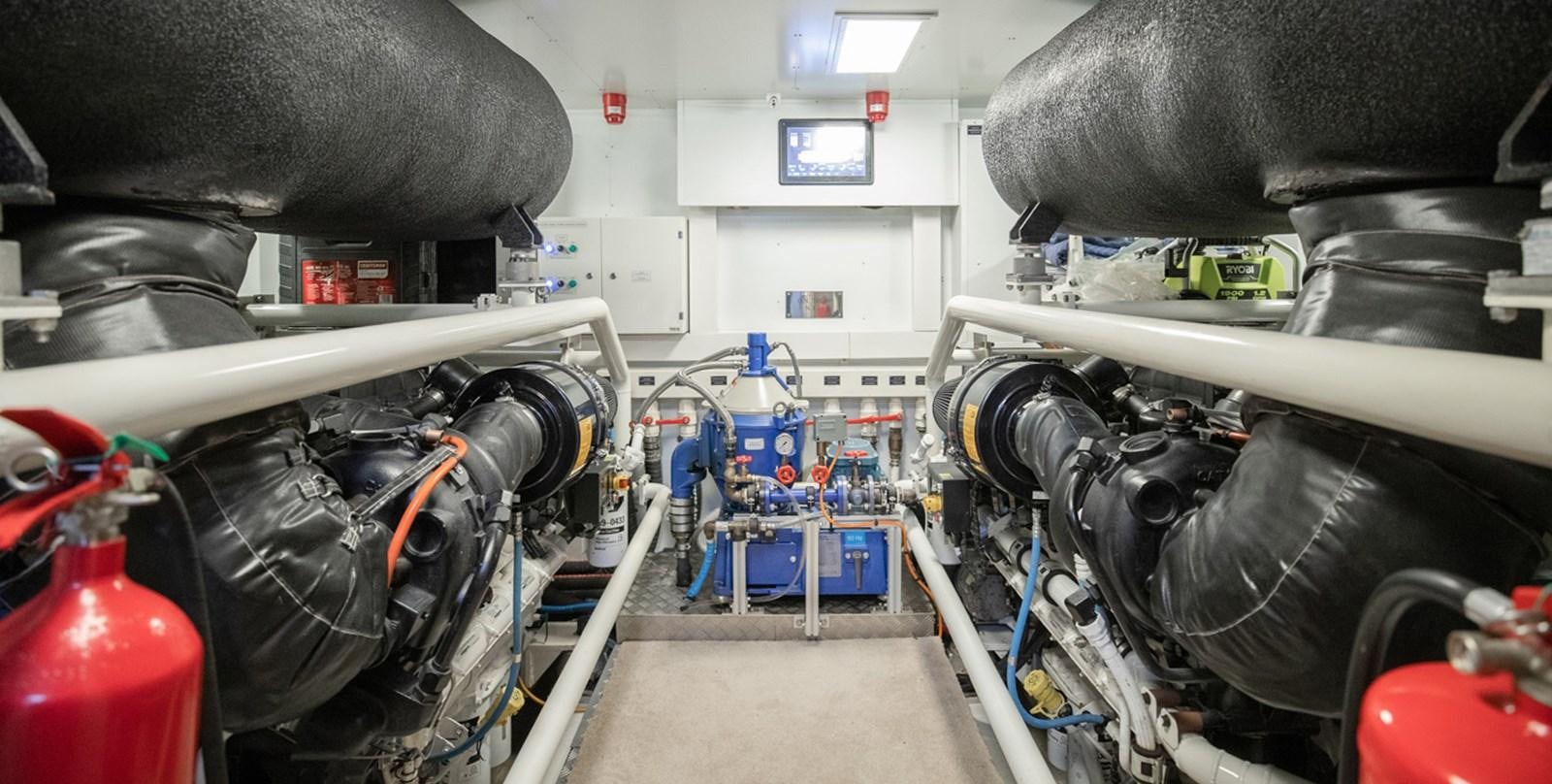 a room with machinery aboard OCEAN Z Yacht for Sale
